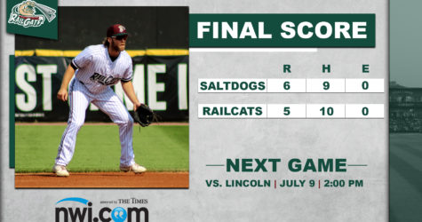 RailCats Rally Late but Fall to Saltdogs in Extra Innings