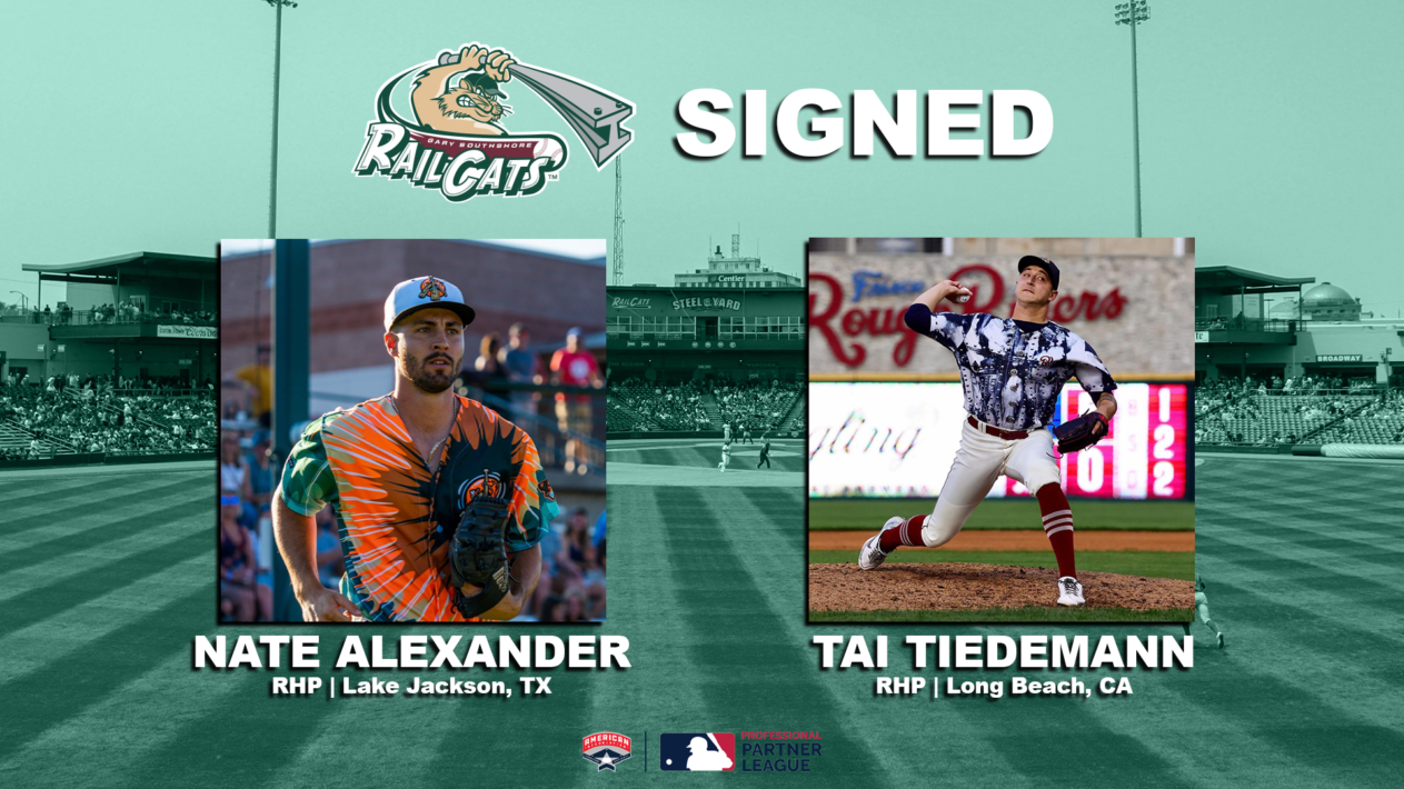 RailCats Sign Pair of Pitchers