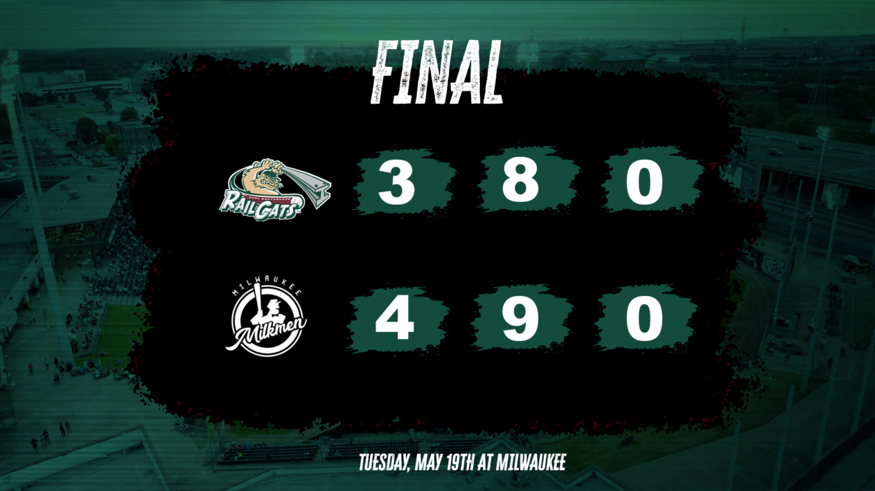 RailCats Can’t Find Big Hit, Drop 4-3 Game