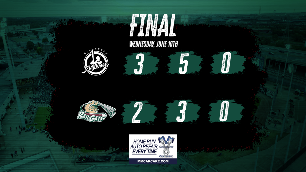 Not Enough Offense Leads to RailCats 3-2 Loss