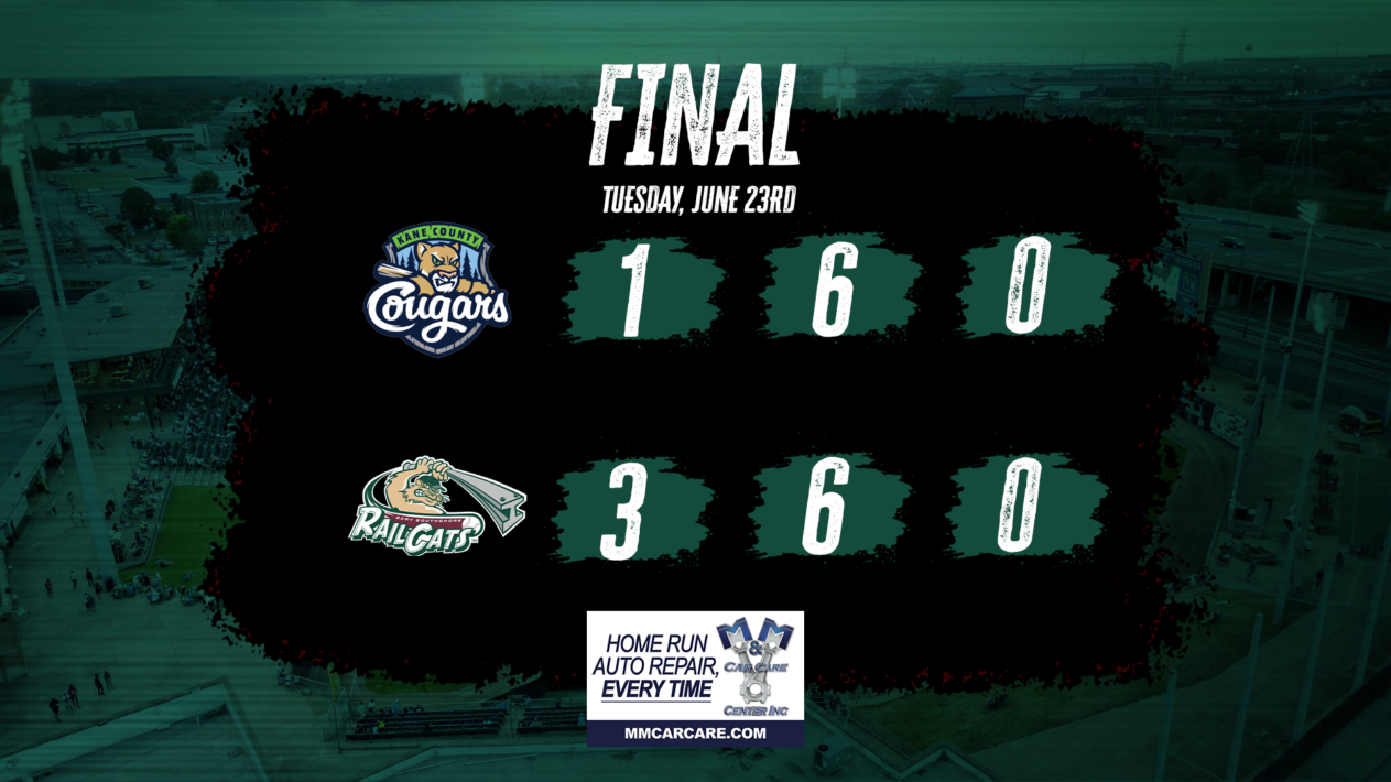 Reitz Goes Seven Scoreless, RailCats Claim Victory 3-1