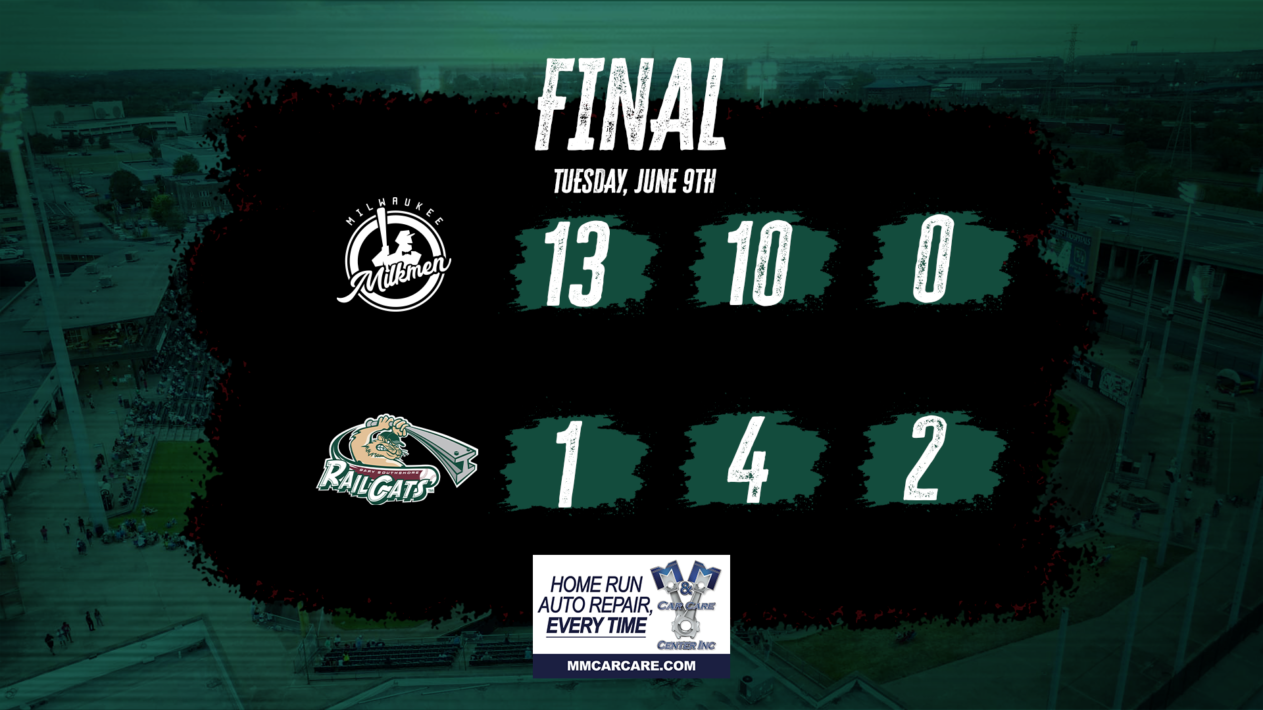 Doersching Drives in 10, RailCats Drubbed 13-1