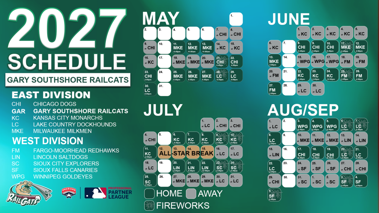 RailCats Annouce 2027 Schedule